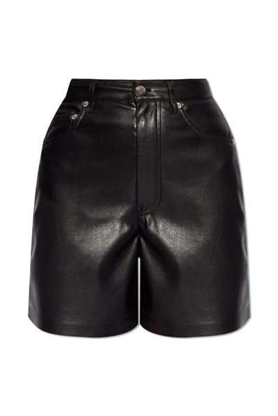Nanushka Zosha Leather Shorts In Black