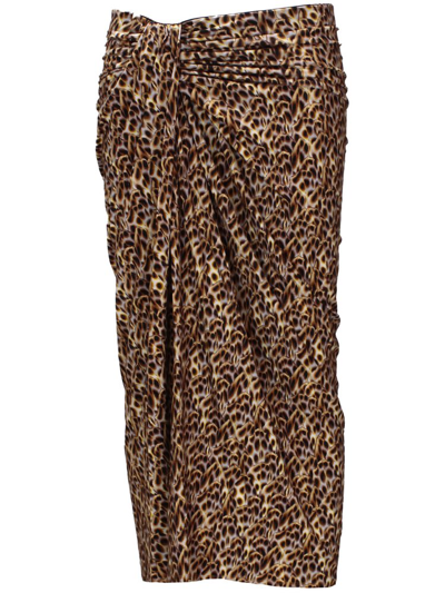 Isabel Marant Étoile Ruched Skirt In Multi