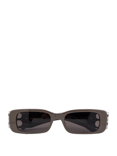 Balenciaga Eyewear Rectangle Framed Sunglasses In Grey