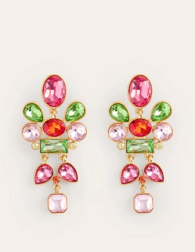 Boden Mega Cluster Jewel Earrings Pink Women