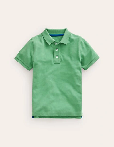 Mini Boden Kids' Piqué Polo Shirt Spruce Green Boys Boden