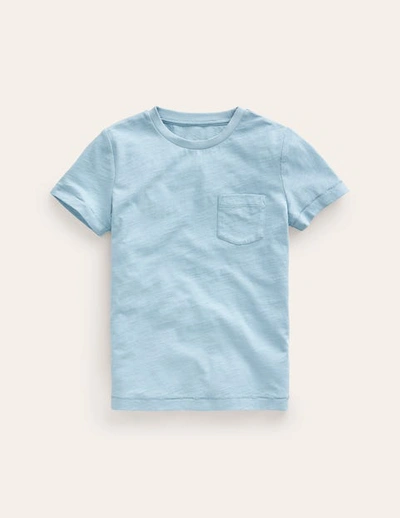 Mini Boden Kids' Washed Slub T-shirt Vintage Blue Girls Boden