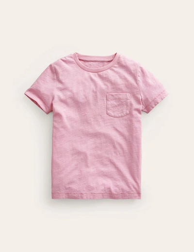 Mini Boden Kids' Washed Slub T-shirt Sugared Almond Pink Girls Boden