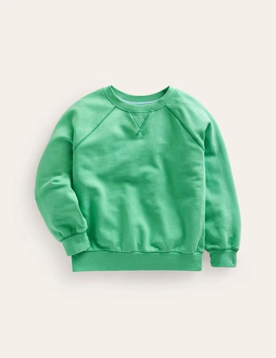 Mini Boden Kids' Supersoft Sweatshirt Pea Green Boys Boden