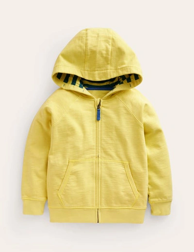 Boden Kids' Garment Dye Zip-through Hoodie Zest Yellow Boys