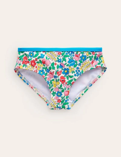 Mini Boden Kids' Patterned Bikini Bottoms Multi Flowerbed Girls Boden