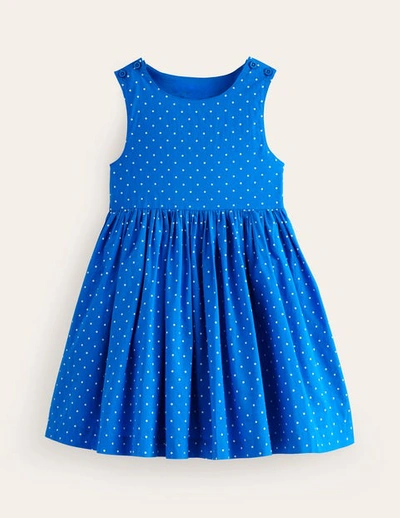 Mini Boden Kids' Appliqué Back Dress Blue Rainbow Girls Boden
