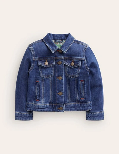 Mini Boden Kids' Everyday Denim Jacket Mid Vintage Girls Boden In Blue