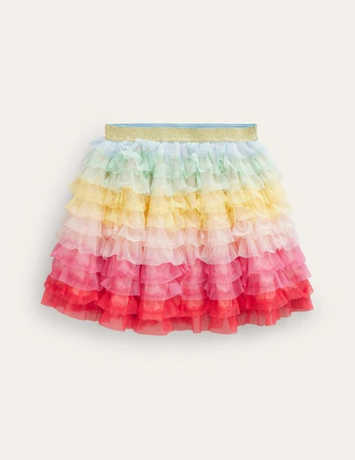 Mini Boden Kids' Tulle Ruffle Skirt Multi Rainbow Girls Boden