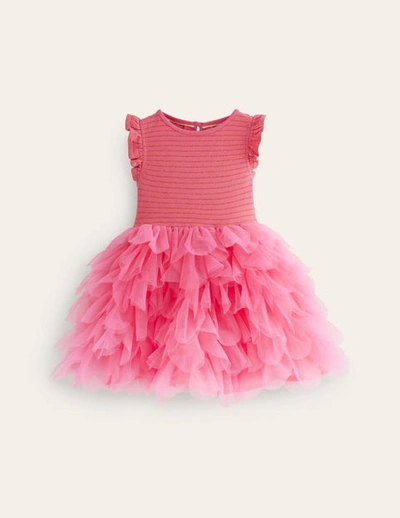Mini Boden Kids' Petal Skirt Tulle Dress Rose Pink Girls Boden
