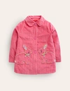 MINI BODEN COLLARED CORD JACKET ROSE PINK BUNNIES GIRLS BODEN