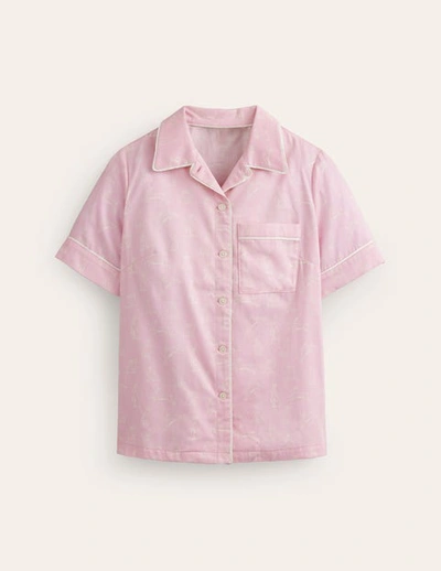 Boden Short Sleeve Pajama Top Pink, Bunny Hop Women
