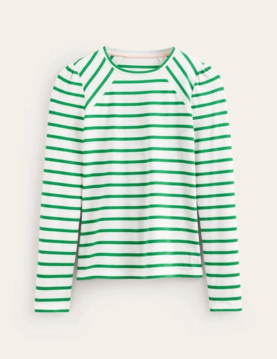 Boden Arabella Stripe T-shirt Green Tambourine Women