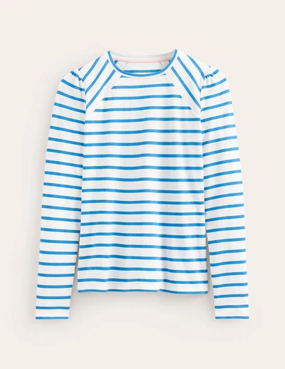 Boden Arabella Stripe T-shirt Brilliant Blue Women
