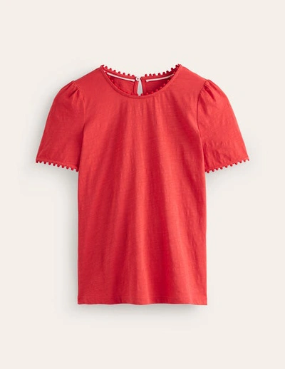 Boden Ali Jersey T-shirt Flame Scarlet Women  In Red