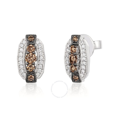 Le Vian Ladies Chocolate Diamonds Earrings Set In 14k Vanilla Gold In White
