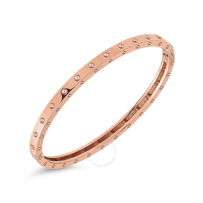 Roberto Coin 18k Rose Gold Symphony Pois Moi Dimpled Bangle Bracelet In Rose Gold-tone