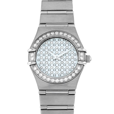Omega Constellation Ladies Quartz Diamond Ladies Watch 1455.77.00 In Mop / Mother Of Pearl
