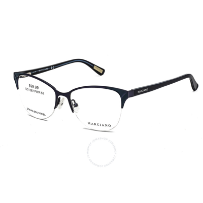 Guess By Marciano Demo Cat Eye Ladies Eyeglasses Gm0290-3 091 52 In Blue