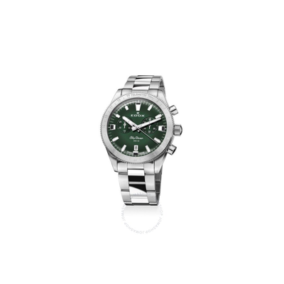 Edox Skydiver Chronograph Quartz Green Dial Men's Watch 10116 3 Vidn