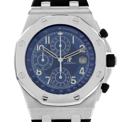 Audemars Piguet Royal Oak Offshore Chronograph Automatic Blue Dial Men's Watch 26061bc In Black / Blue / Gold / Gold Tone / White