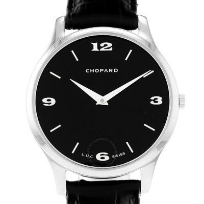 Chopard L.u.c Classic Xp Black Dial Men's Watch 161902-1001 In Black / Gold / Gold Tone / White
