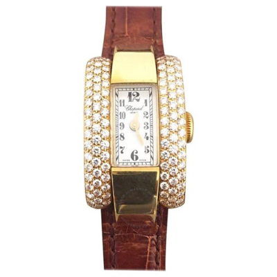 Chopard Strada Quartz Diamond White Dial Ladies Watch 416659-0001 In Brown / Gold / Gold Tone / White / Yellow