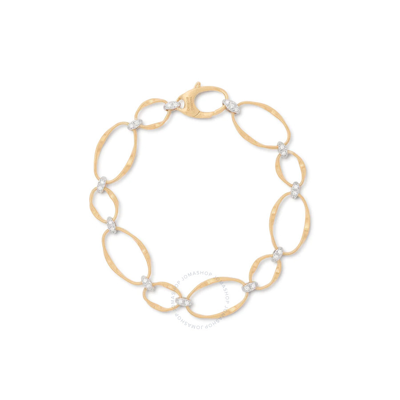 Marco Bicego Marrakech Onde Collection 18k Yellow Gold And Diamond Flat Link Bracelet Bg783 B2 Yw M5 In Gold-tone, Yellow
