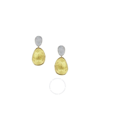 Marco Bicego Lunaria Diamond Pave Small Double Drop Earrings 1 / 2ctw - Ob1432 B Yw Q6 In Yellow