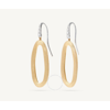 Marco Bicego Jaipur Oval Link Diamond Hook Earrings In Yellow
