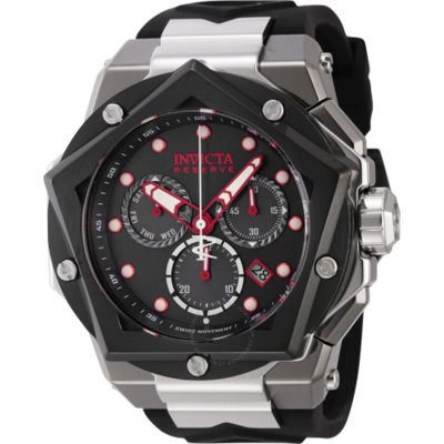 Invicta Helios Chronograph Quartz Pentagon Black Dial Men's Watch 44575 In Red   /  Two Tone  / Black