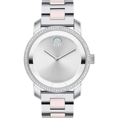 Movado Bold Quartz Crystal Silver Dial Ladies Watch 3600881 In Two Tone  / Silver