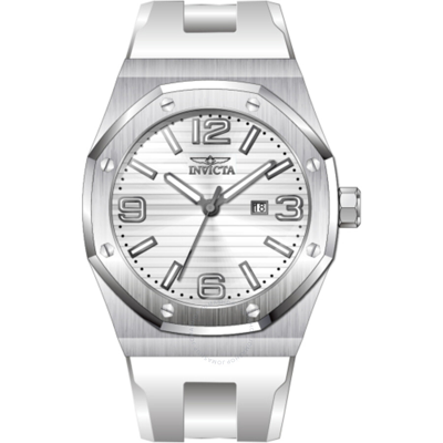 Invicta Huracan Quartz Date Silver Dial Men's Watch 45774 In Silver / White