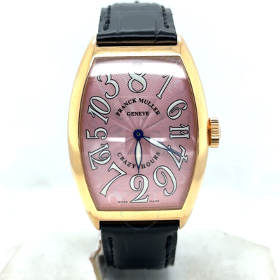 Franck Muller Crazy Hours Automatic Pink Dial Unisex Watch 5850 Ch 5n In Black / Blue / Gold / Gold Tone / Pink / Rose / Rose Gold / Rose Gold Tone