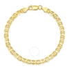 KYLIE HARPER KYLIE HARPER MEN'S ITALIAN 14K YELLOW GOLD OVER SILVER 8.5" MARINER CHAIN BRACELET