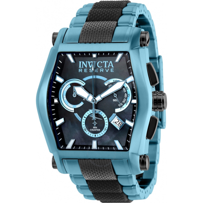 Invicta Reserve Chronograph Date Quartz Black Dial Men's Watch 40959 In Two Tone  / Black / Blue