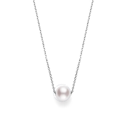 Mikimoto Akoya Cultured Pearl Pendant Necklace With 18k White Gold 8mm A+