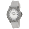 FOSSIL FOSSIL RETRO TRAVELER WHITE DIAL CRYSTAL BEZEL WHITE SILICONE LADIES WATCH AM4462