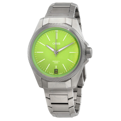 Oris Propilot X Kermit Automatic Green Dial Men's Watch 01 400 7778 7157-set In Green / Grey