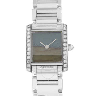 Cartier Tank Francaise Quartz Diamond Ladies Watch We1036s3 In Gold / Gold Tone / Tortoise / White