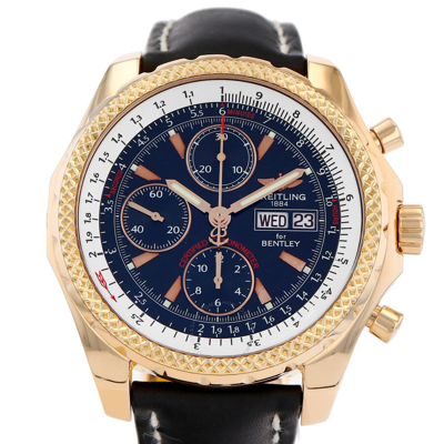 Breitling Bentley Gt Chronograph Automatic Chronometer Black Dial Men's Watch H13363 In Black / Gold / Gold Tone / Yellow