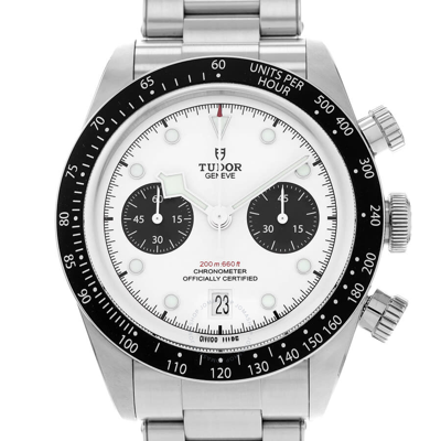 Tudor Black Bay Chronograph Automatic White Dial Men's Watch 79360n In Black / White
