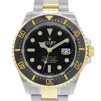Rolex Sea-dweller Automatic Chronometer Black Dial Men's Watch 126603 Bkso In Two Tone  / Black / Gold / Gold Tone / Yellow