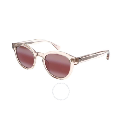 Maui Jim Joy Ride Maui Rose Oval Unisex Sunglasses R841-05b 49 In Ink / Pink / Rose