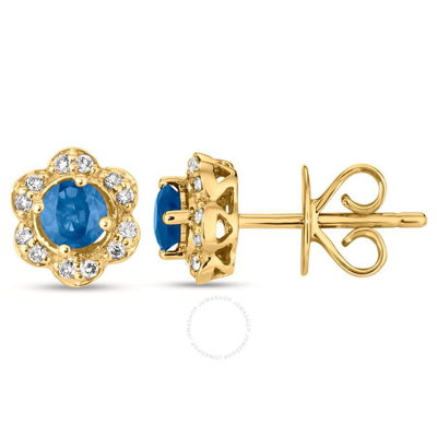 Le Vian Ladies Blueberry Sapphire Earrings Set In 14k Honey Gold In Yellow