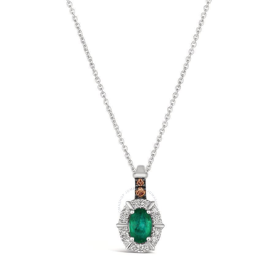 Le Vian Ladies Costa Smeralda Emeralds Necklaces Set In 14k Vanilla Gold In White