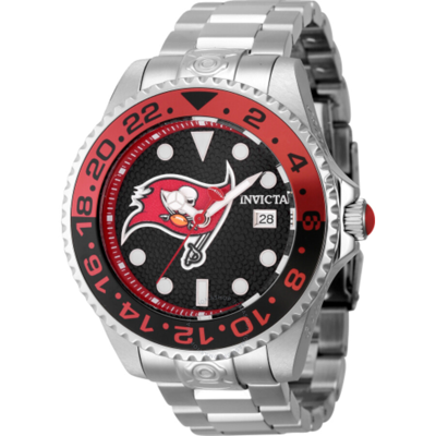 Invicta Nfl Tampa Bay Buccaneers Automatic Red Dial Men's Watch 45040 In Red   /  Two Tone  / (red   / Black / Orange