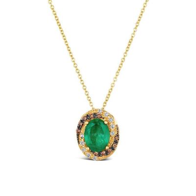 Le Vian Ladies Costa Smeralda Emeralds Necklaces Set In 14k Honey Gold In Yellow
