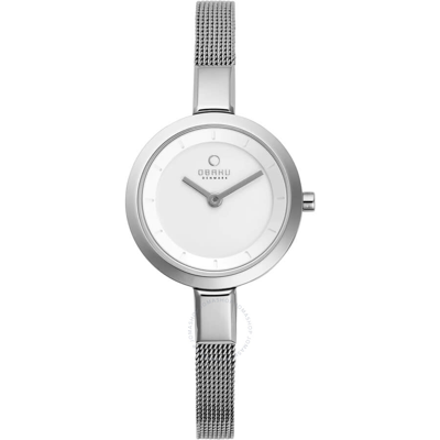 Obaku Denmark Siv Quartz White Dial Ladies Watch V129lxcimc