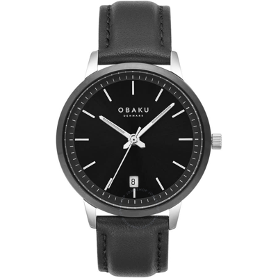 OBAKU OBAKU SALVIE QUARTZ BLACK DIAL MEN'S WATCH V270GDABRB